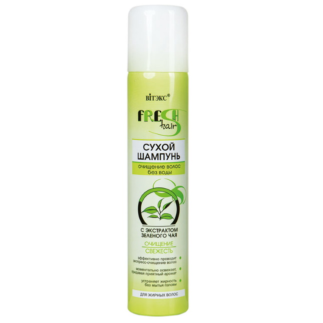 Suchý Šampón Čistenie a Sviežosť s Extraktom zo Zeleného Čaju pre Mastné Vlasy 