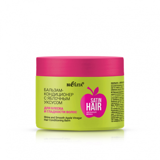 SATIN HAIR Balzamový kondicionér s jablčným octom lesk a hladkosť vlasov (300ml)