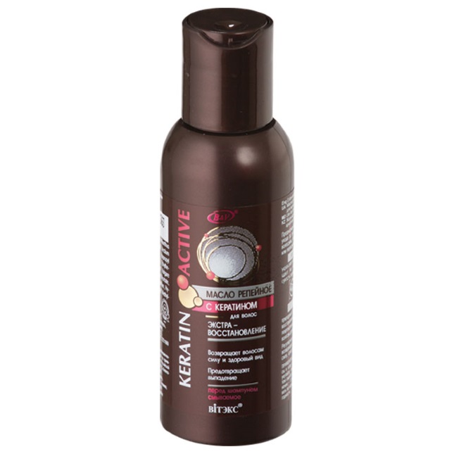 KERATIN ACTIVE Olej z Lopúcha s Keratínom na Vlasy Extra Regenerácia (100ml)