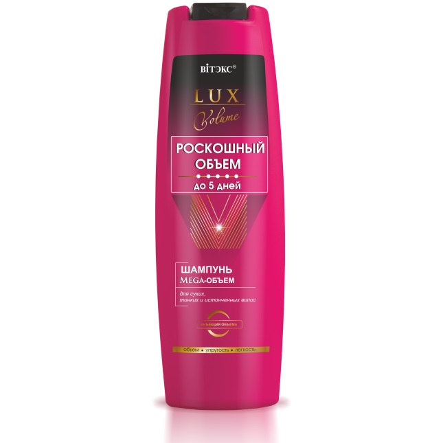 LUX VOLUME Šampón Mega Objem pre Suché, Tenké a Riedke Vlasy (400ml)